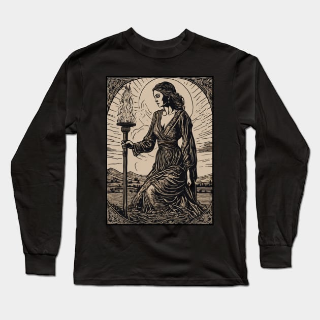 Light The Way - Fairytale Tarot Scene Long Sleeve T-Shirt by Free Spirits & Hippies